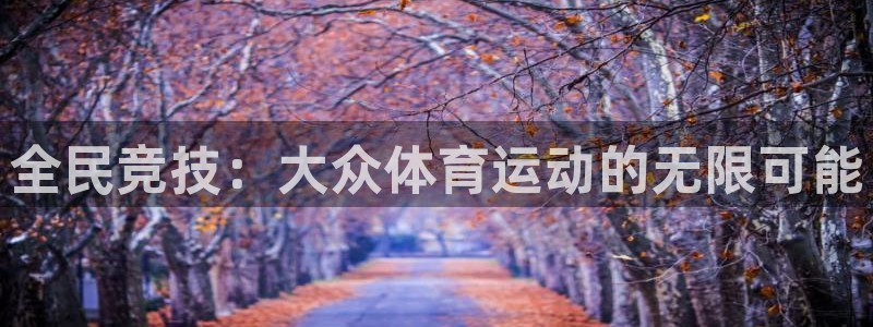 米兰体育官方正版app科技:全民竞技:大众体育运动的无限可能